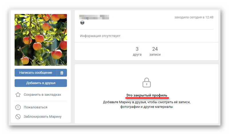 Просмотр фотографий закрытого профиля вконтакте